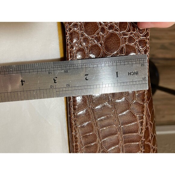 MSC Faux Alligator Leather Purse Handbag, Main Street Collection 14 X 12" Tote - Picture 11 of 11